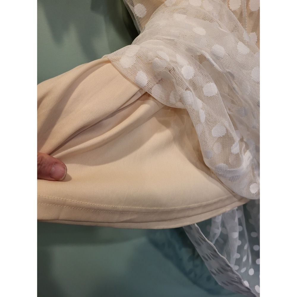 Vici Cream and White Polka Dot Midi Dress - Picture 5 of 10